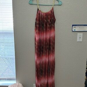 Small, summery maxi spaghetti strap dress